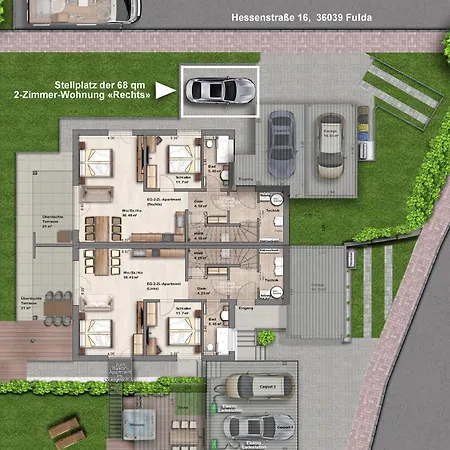 -neubau- 68 Qm 2-zimmer-wohnung Appartement