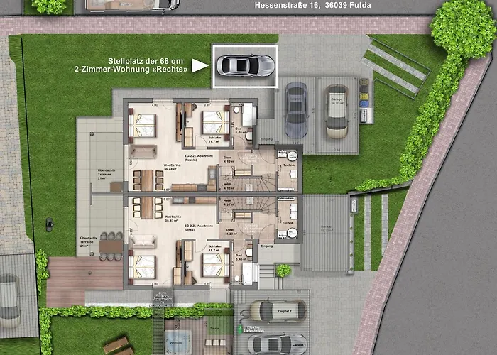 -neubau- 68 Qm 2-zimmer-wohnung דירה